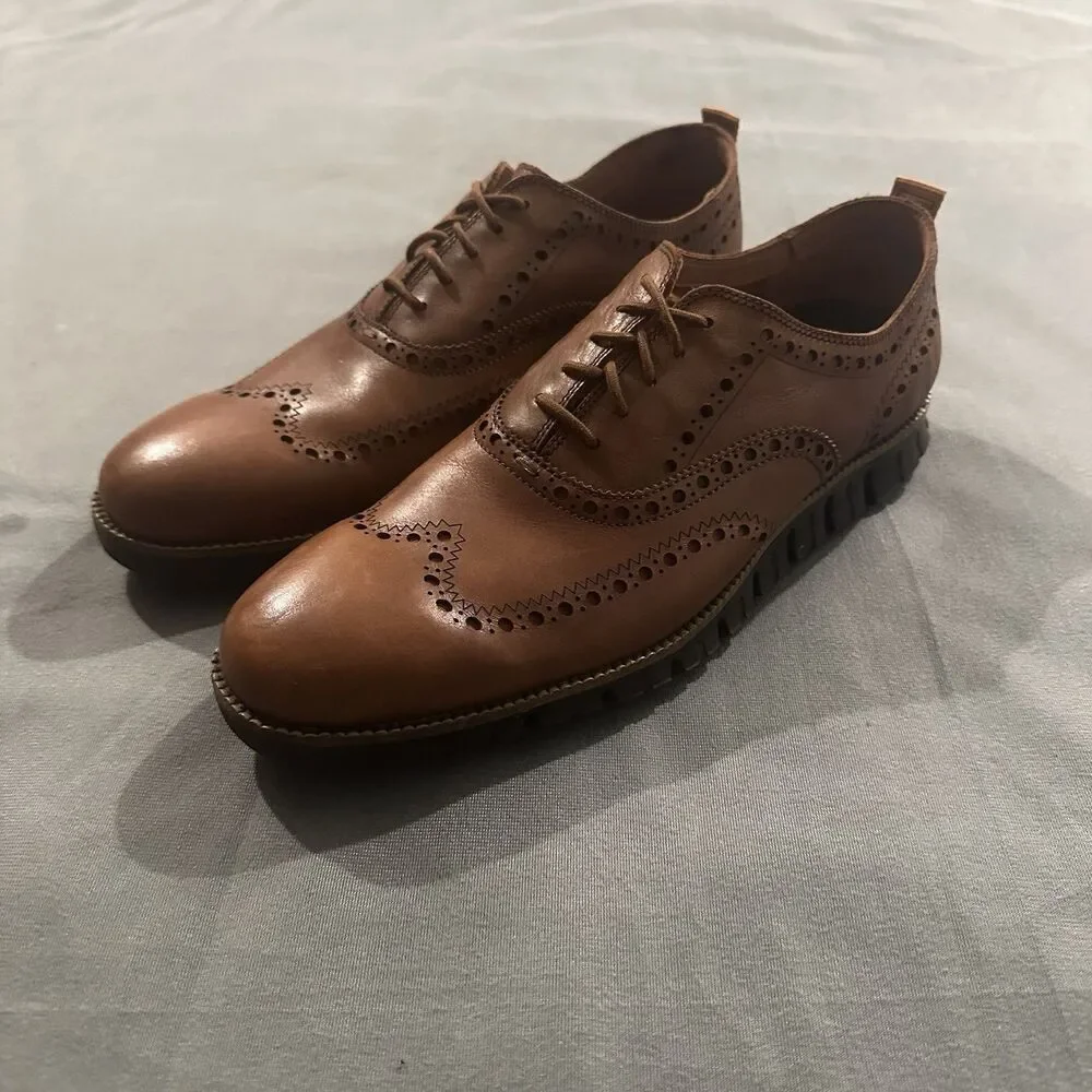 Cole Haan Zero Grand Wingtip Oxfords Dress Shoes Mens 11.5 M C24964 Brown